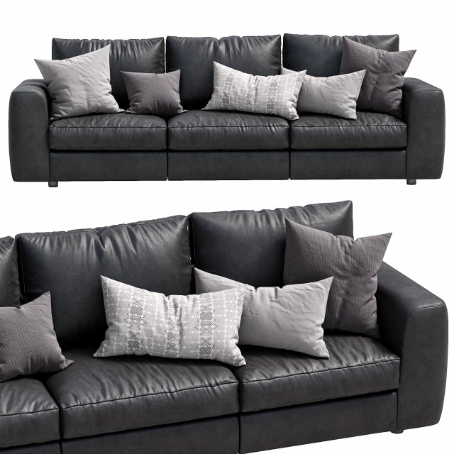 leather sofa alameda9 2 3D 模型 .c4d .max .obj .3ds .fbx .stl .blend 