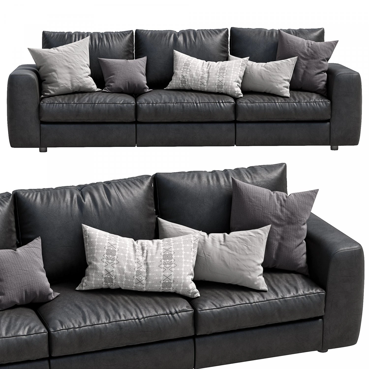 leather sofa alameda9 2 3D Model .c4d .max .obj .3ds .fbx .stl .blend 