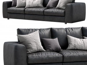leather sofa alameda9 2 3D Model