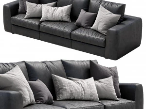leather sofa alameda9 2 3D Model