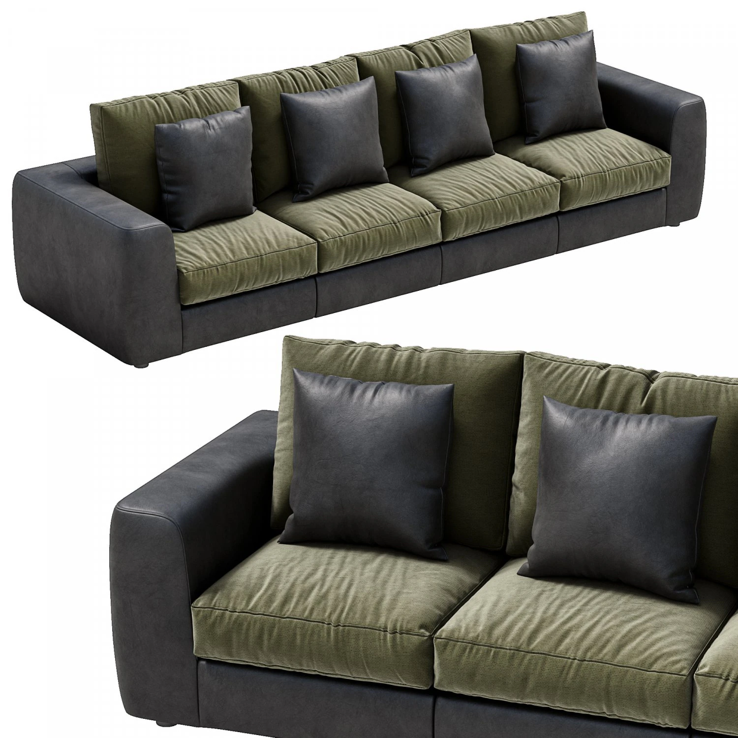 leather sofa alameda9 3 3D Model .c4d .max .obj .3ds .fbx .stl .blend