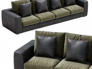 кожаный диван аламеда9 3 3D Модель