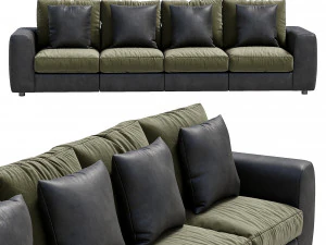 leather sofa alameda9 3 3D Model
