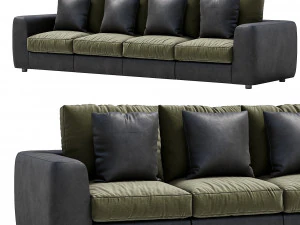 leather sofa alameda9 3 3D Model