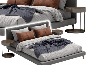 meridiani bed stone up 3D Model