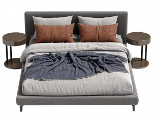 meridiani bed stone up 3D Модель