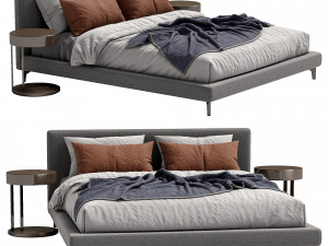 meridiani bed stone up 3D Модель
