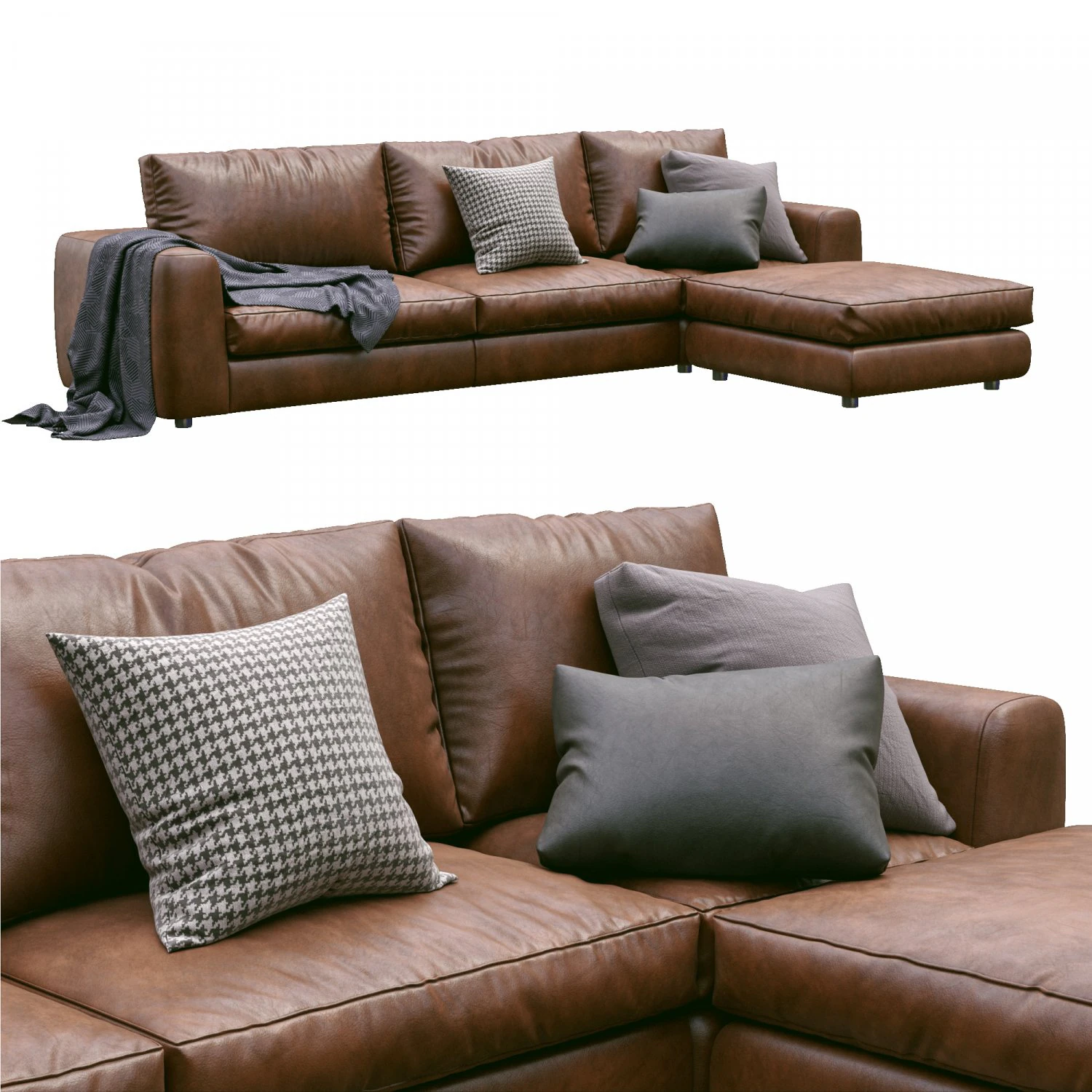 leather sofa alameda9 6 3D Model .c4d .max .obj .3ds .fbx .stl .blend 