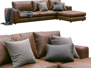 leather sofa alameda9 6 3D 모델