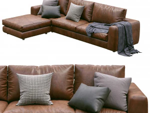 leather sofa alameda9 6 3D Model