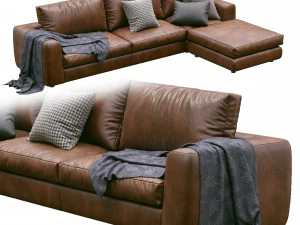 leather sofa alameda9 6 3D Model