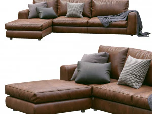 leather sofa alameda9 6 3D Model