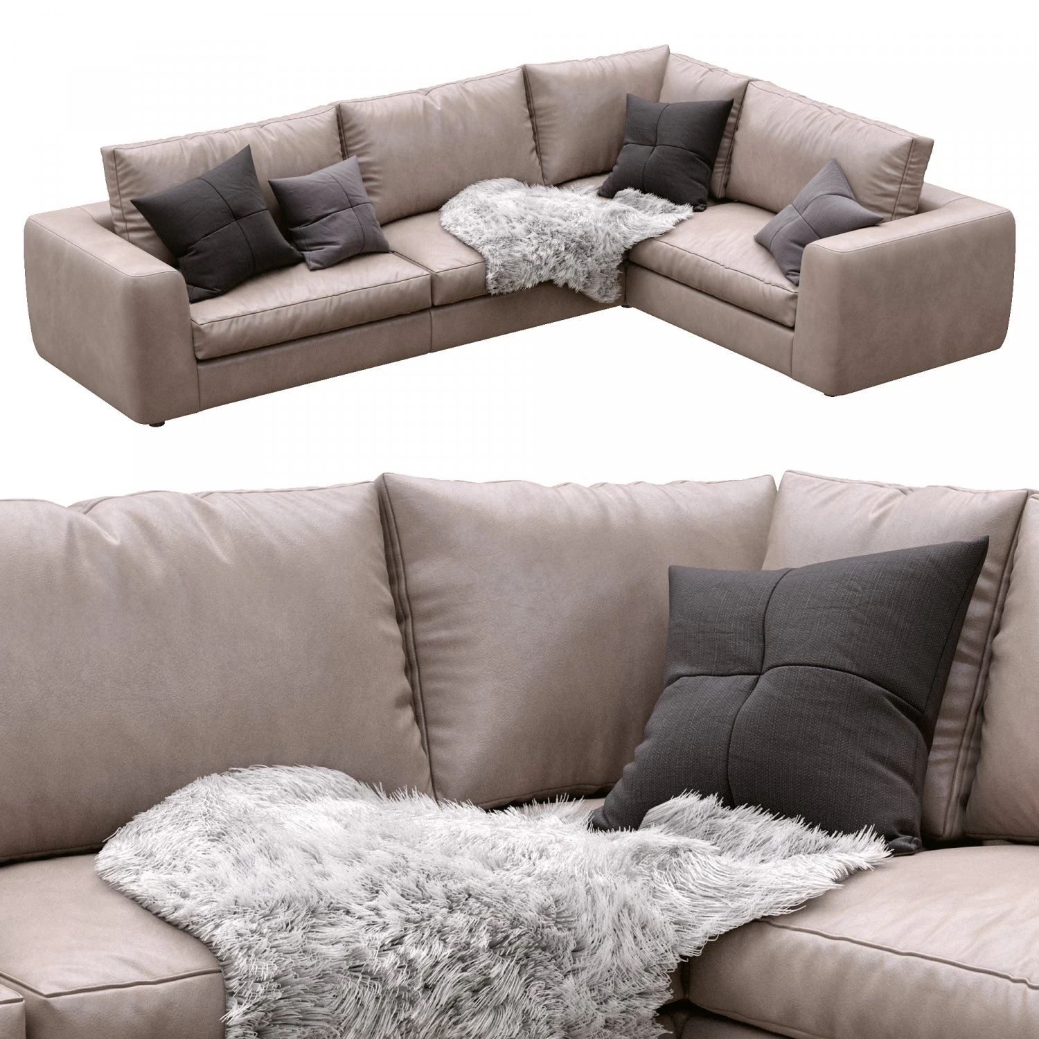 leather sofa alameda9 7 3D Model .c4d .max .obj .3ds .fbx .stl .blend