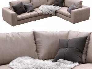 leren bank alameda9 7 3D Model