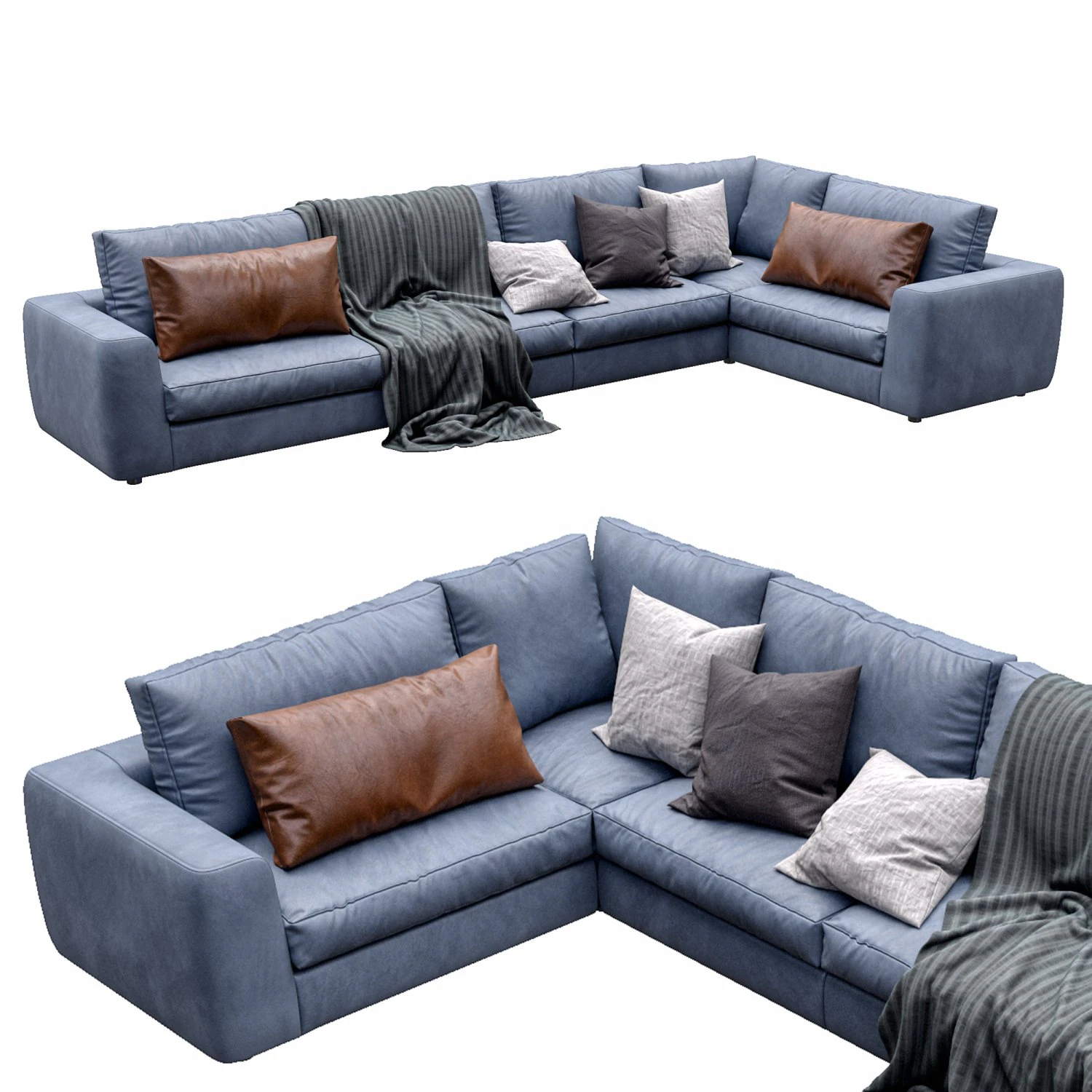 leather sofa alameda9 8 3D Model .c4d .max .obj .3ds .fbx .stl .blend 