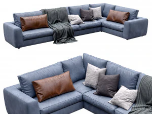 кожаный диван аламеда9 8 3D Модель