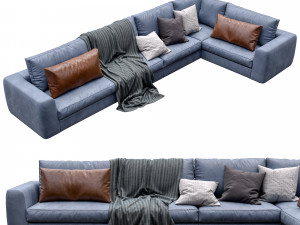 leather sofa alameda9 8 3D Model