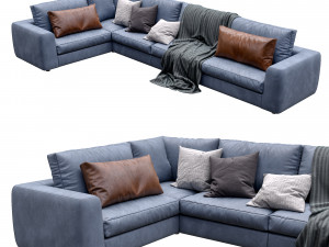 leather sofa alameda9 8 3D Model