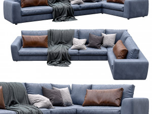 leather sofa alameda9 8 3D Model