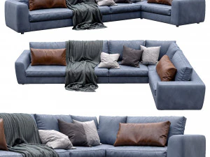 leather sofa alameda9 8 3D Model
