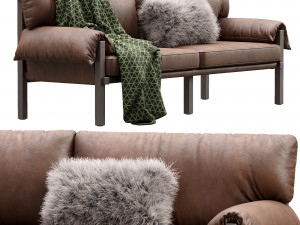 lita leather sofa by urban outfitters 3D Model