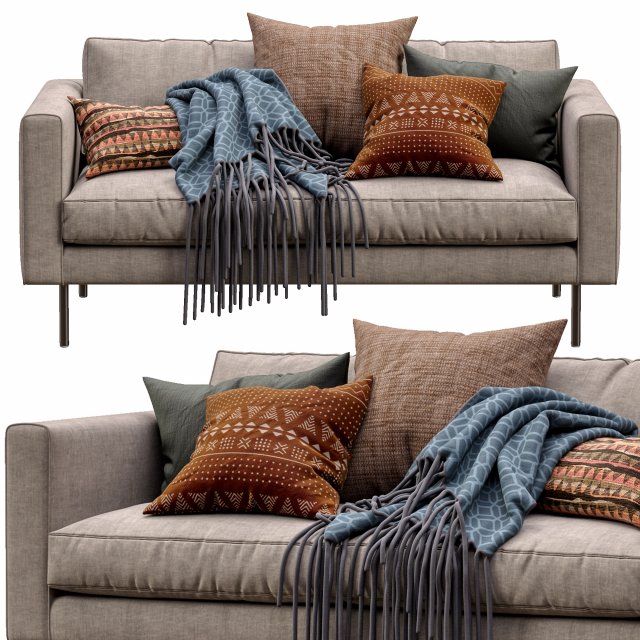 boutique sofa by moooi Model 3D .c4d .max .obj .3ds .fbx .stl .blend 