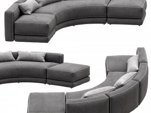 lewis curved by montauksofa 3D Model