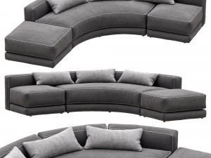 lewis curved by montauksofa 3D 모델