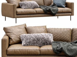 boutique leather sofa by moooi Modelo 3D
