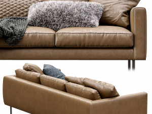 boutique leather sofa by moooi Model 3D