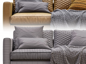 boutique leather sofa by moooi Modelo 3D