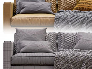 boutique leather sofa by moooi 3D Model
