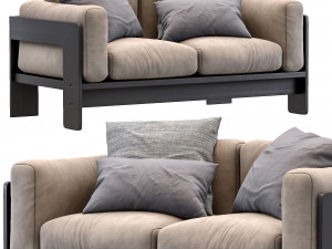 bastiano petite settee by knoll 3D Model