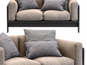 bastiano petite settee by knoll 3D Модель