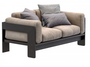 bastiano petite settee by knoll 3D Модель
