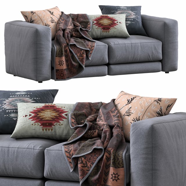 sofa lewis by montauksofa 3D Model .c4d .max .obj .3ds .fbx .stl .blend 