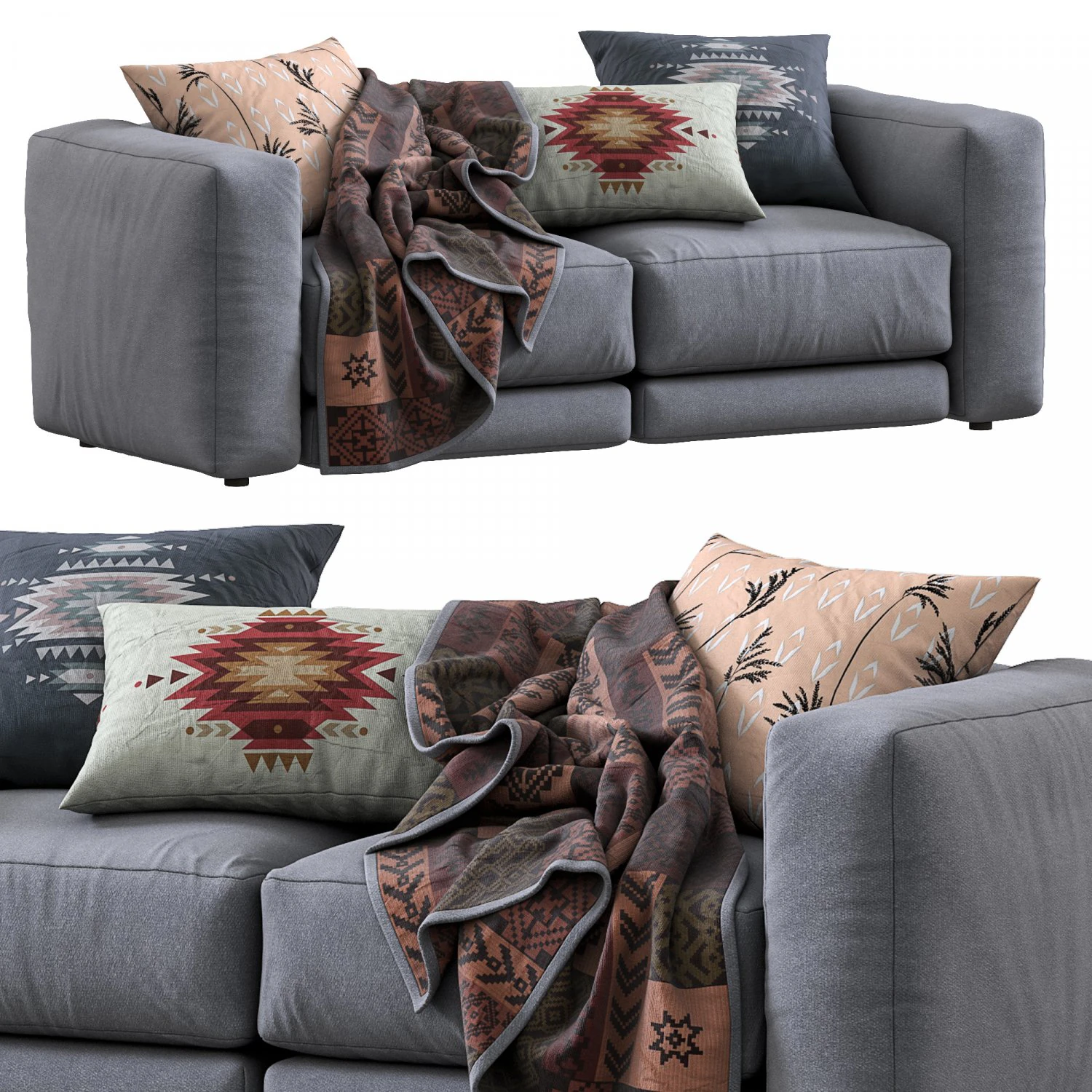 sofa lewis by montauksofa 3D Model .c4d .max .obj .3ds .fbx .stl .blend 