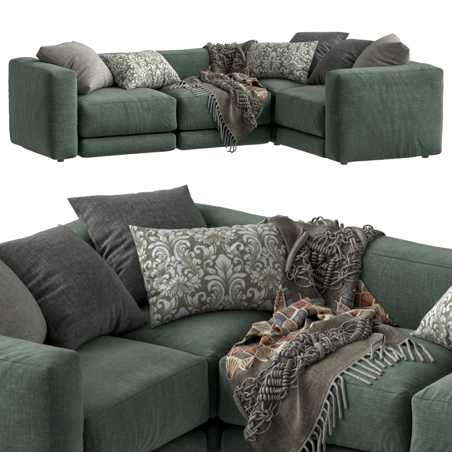 sofa lewis by montauksofa 3D Model .c4d .max .obj .3ds .fbx .stl .blend