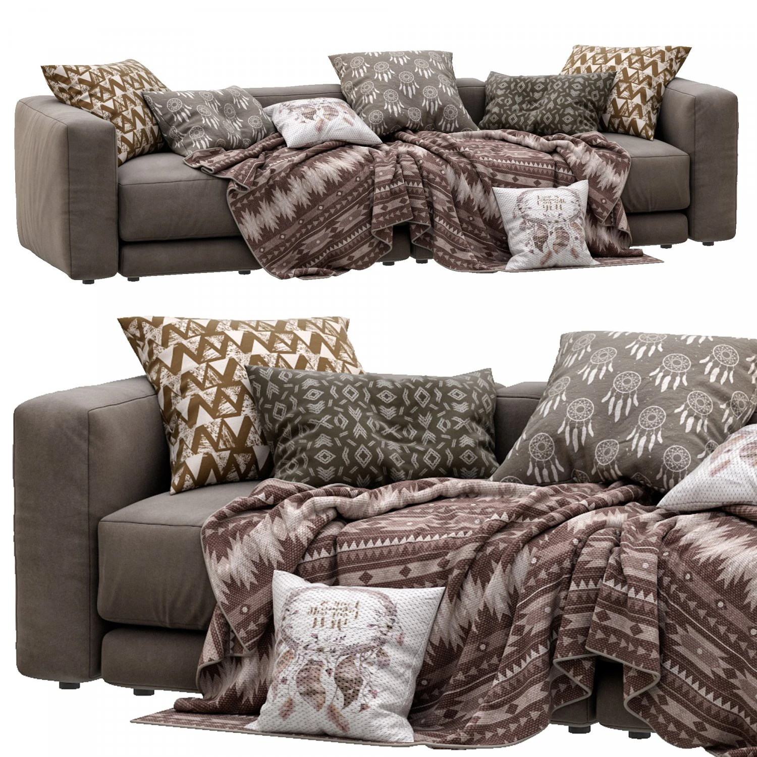 sofa lewis by montauksofa 3D Model .c4d .max .obj .3ds .fbx .stl .blend 
