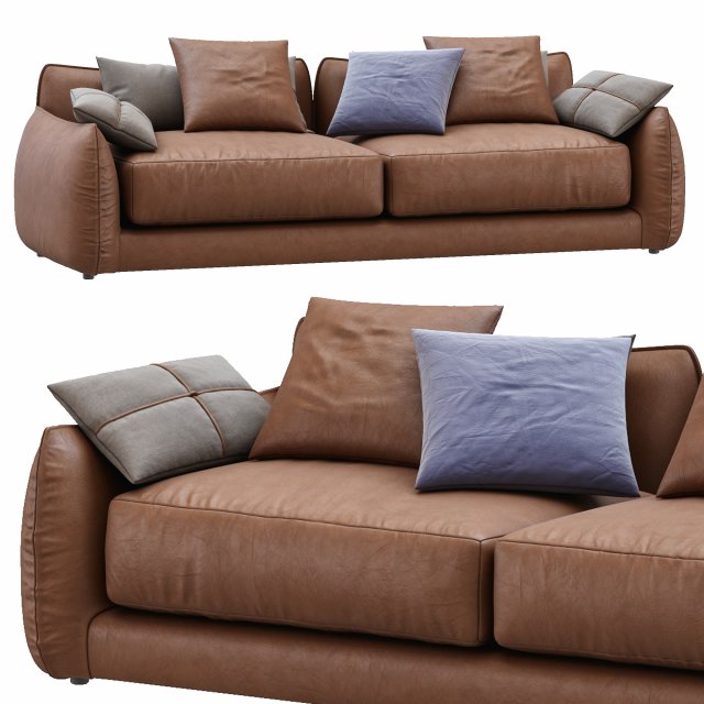 leather sofa james by montauksofa Modelo 3D .c4d .max .obj .3ds .fbx .stl .blend 