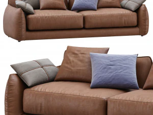 sof&aacute; de couro james by montauksofa Modelo 3D