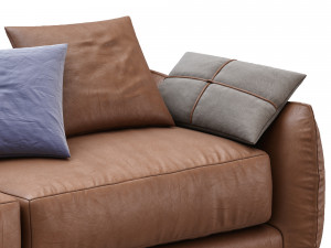 leather sofa james by montauksofa Modelo 3D