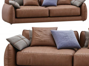 leather sofa james by montauksofa 3D Model