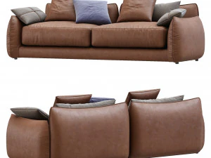 leather sofa james by montauksofa 3D Model