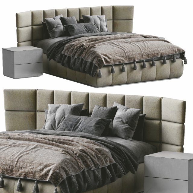 bed gaber by felis 3D 모델 .c4d .max .obj .3ds .fbx .stl .blend 