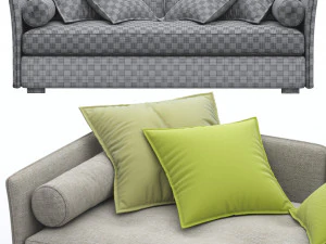 sofa figi isolotto 3D Model