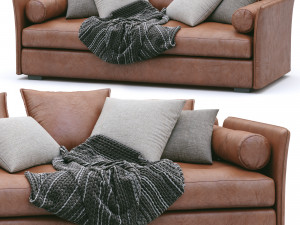 leather sofa figi isolotto 3D मॉडल