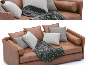 leather sofa figi isolotto 3D Модель