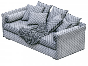 leather sofa figi isolotto 3D Модель