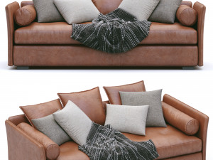 leather sofa figi isolotto 3D Модель